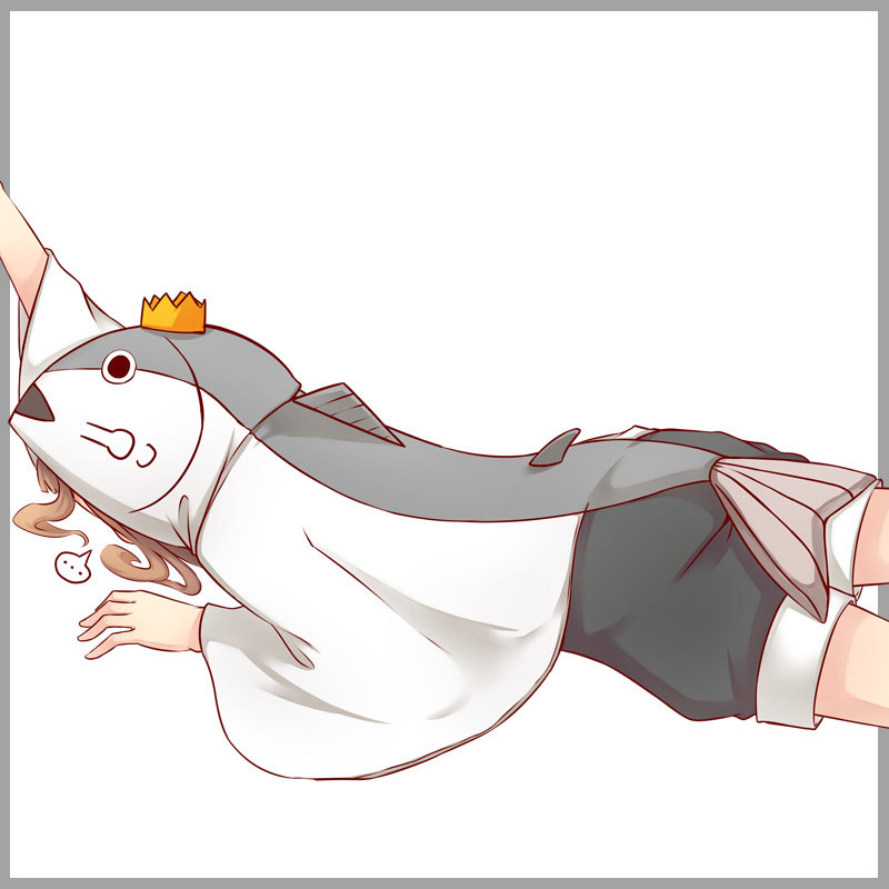 美琦动漫咸鱼鱼王周边披风恶搞二次元斗篷搞怪动漫t恤