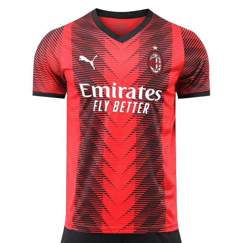 亲测~23-24赛季ac米兰球衣成人儿童 伊布吉鲁托纳利卡卡足球服定制队