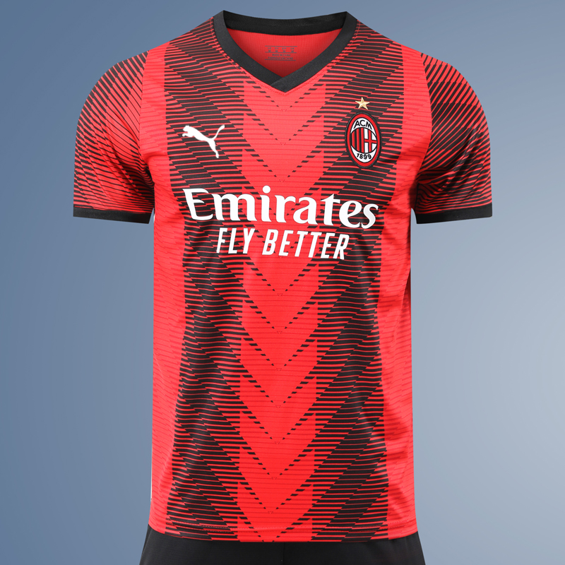 2122赛季新款ac米兰主场足球服套装伊布拉希莫维奇卡卡球衣定制