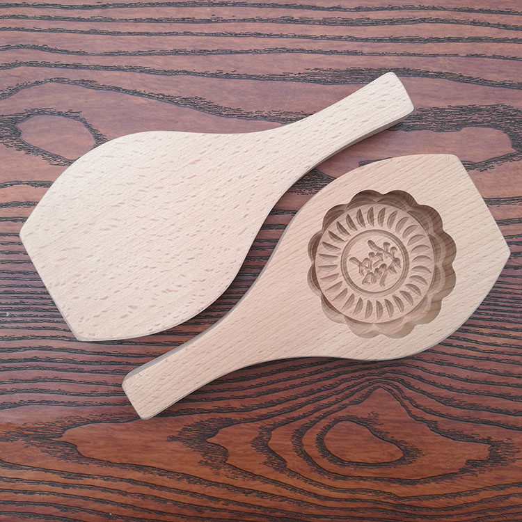 木制雕刻烘焙圆饼工具糕点面食馒头月饼家用烘焙模具