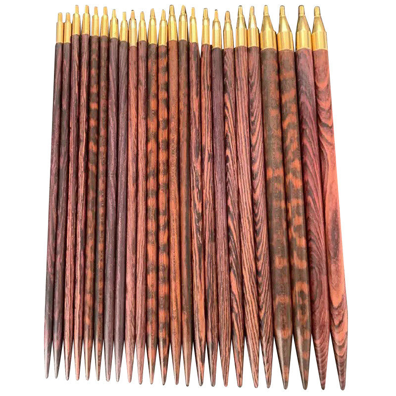 紫油梨毛衣针木针半成品棒针手工编织全套环形针圆棒木料钩针柄料