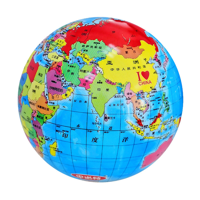 伊诺特儿童地球彩印拍拍球