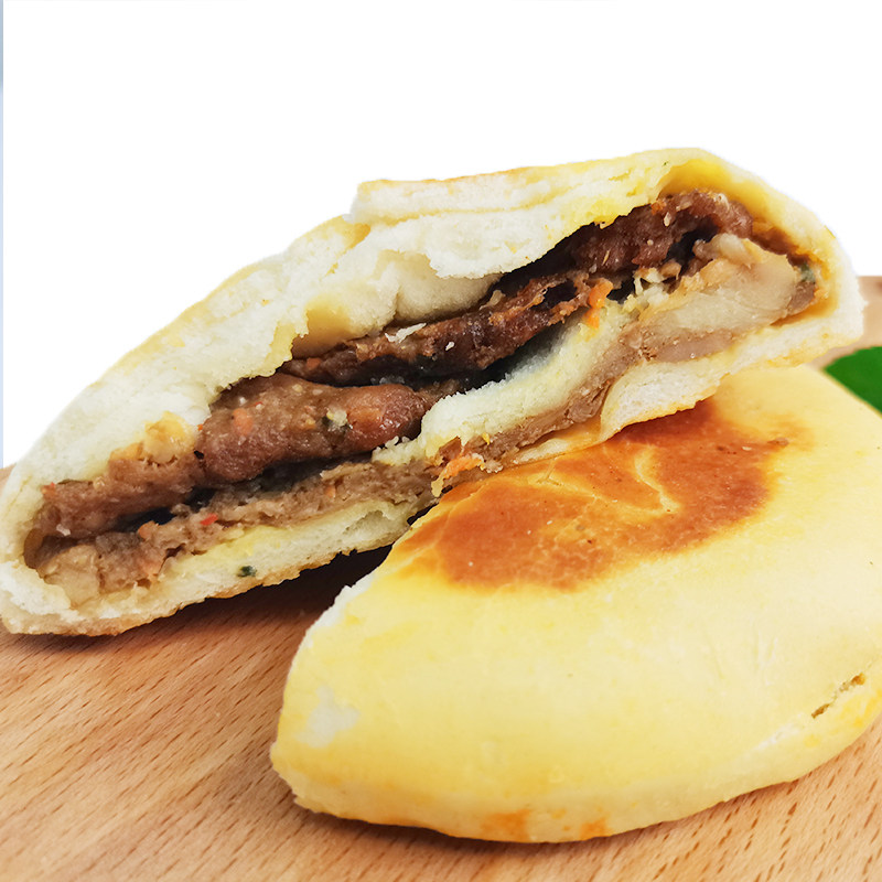 源润馅饼照烧鸡腿纯肉饼肉夹馍美味早餐饼10个装包邮速冻半成品