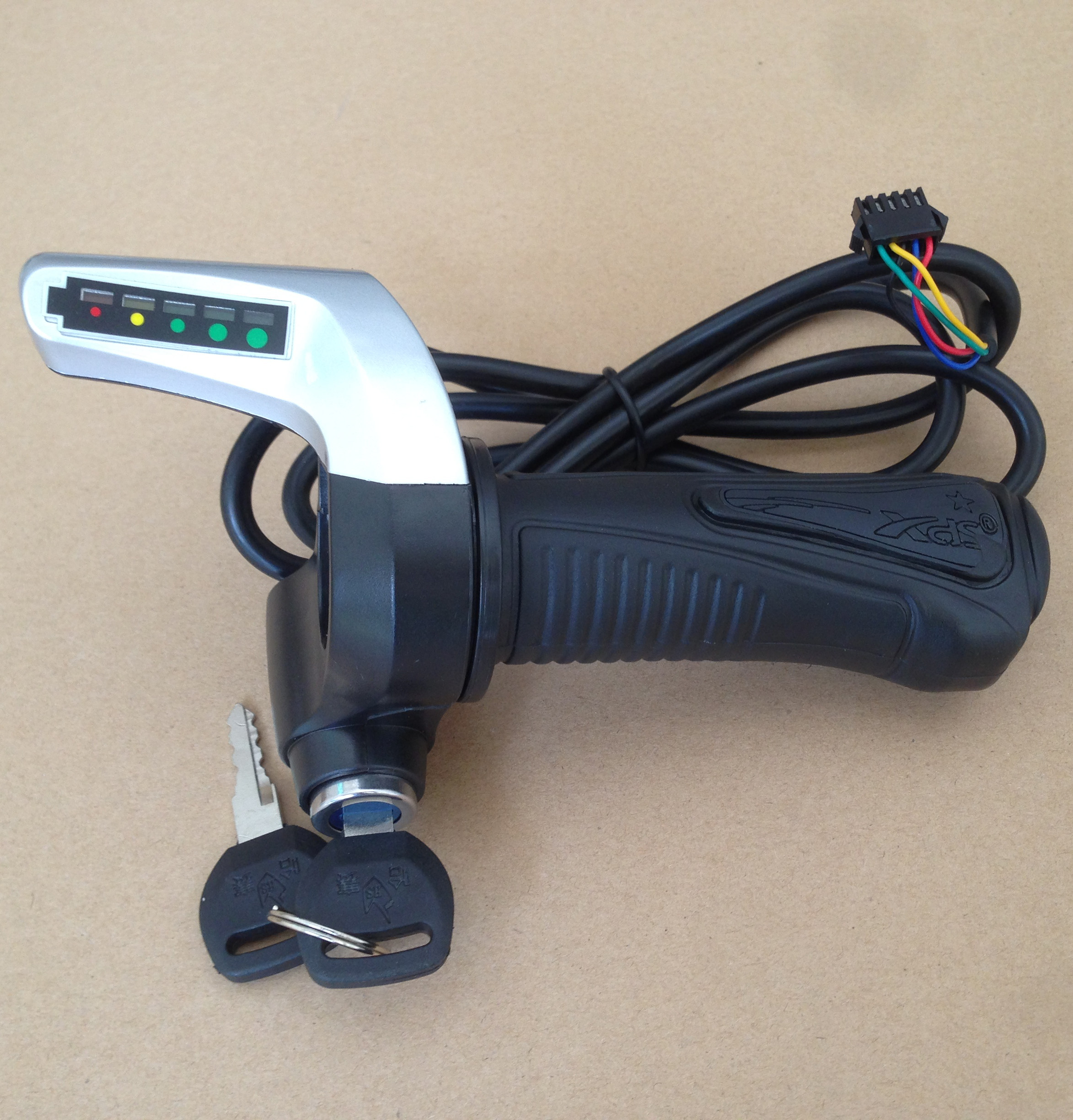 喜德盛转把调速器手把锂电动车豹子灵动传说243648v配件锁钥匙