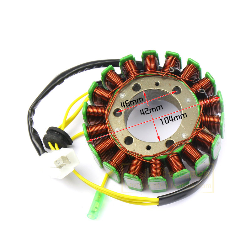 适用春风ch250水冷直流线圈组件cf250t磁钢飞轮磁电机及组件