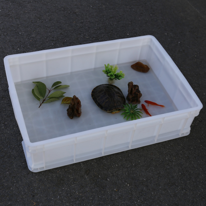 塑料养龟箱大小小号乌龟缸带排水鱼盆水族龟苗鱼缸