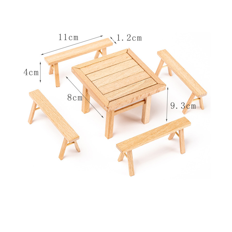 桌椅手工拼装diy儿童玩具积木益智木制小房子儿童模型制作工具