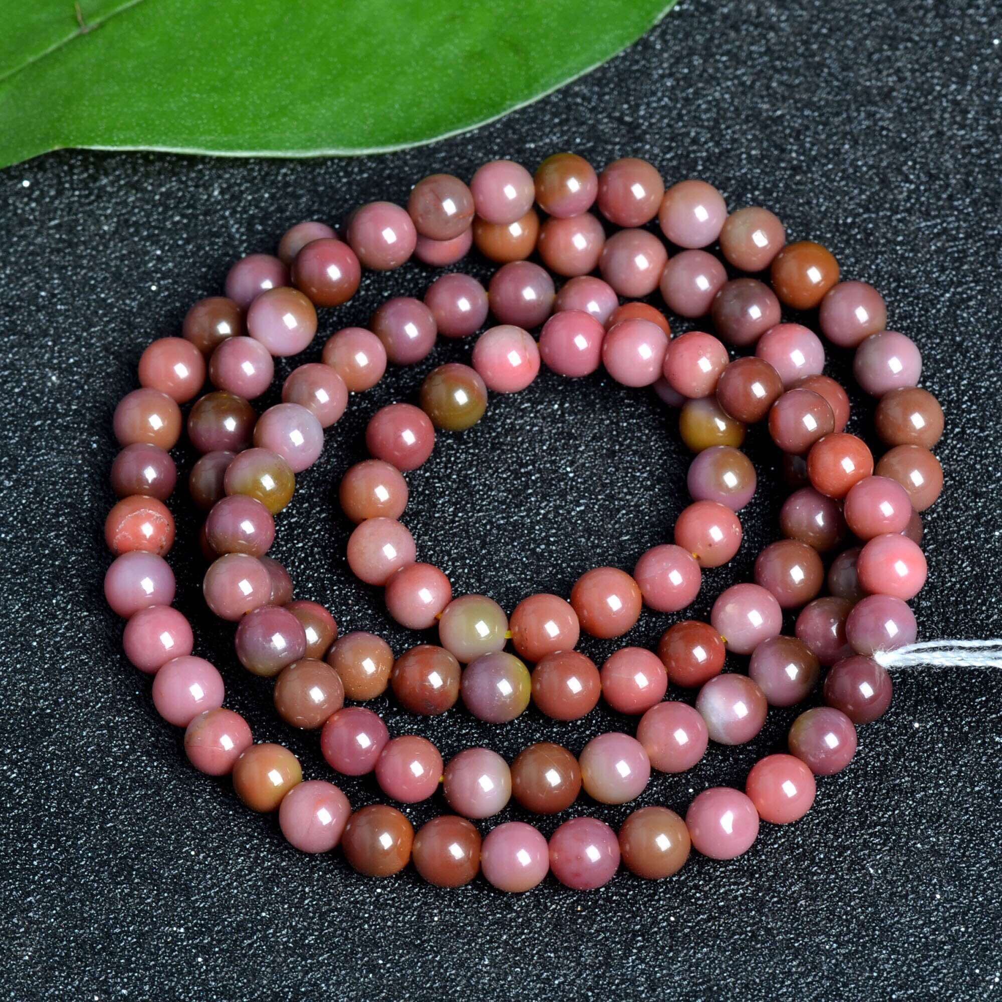 收藏品南红佛珠108颗手链玛瑙盐源五彩七彩满肉粉手链