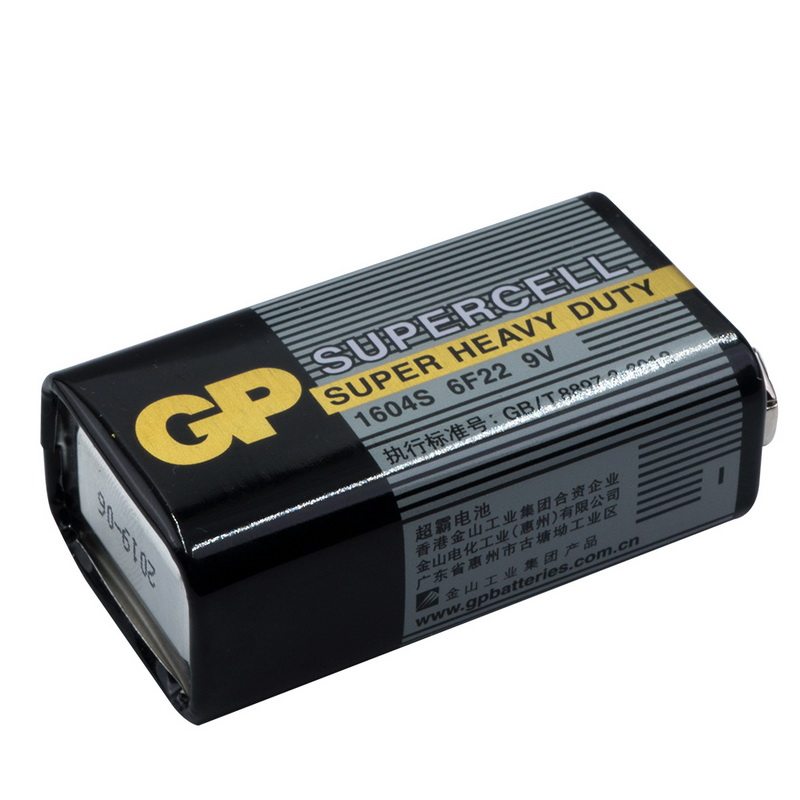 gp超霸9v电池碳性9伏无线麦克风话筒万用表烟雾报警器10粒6f22