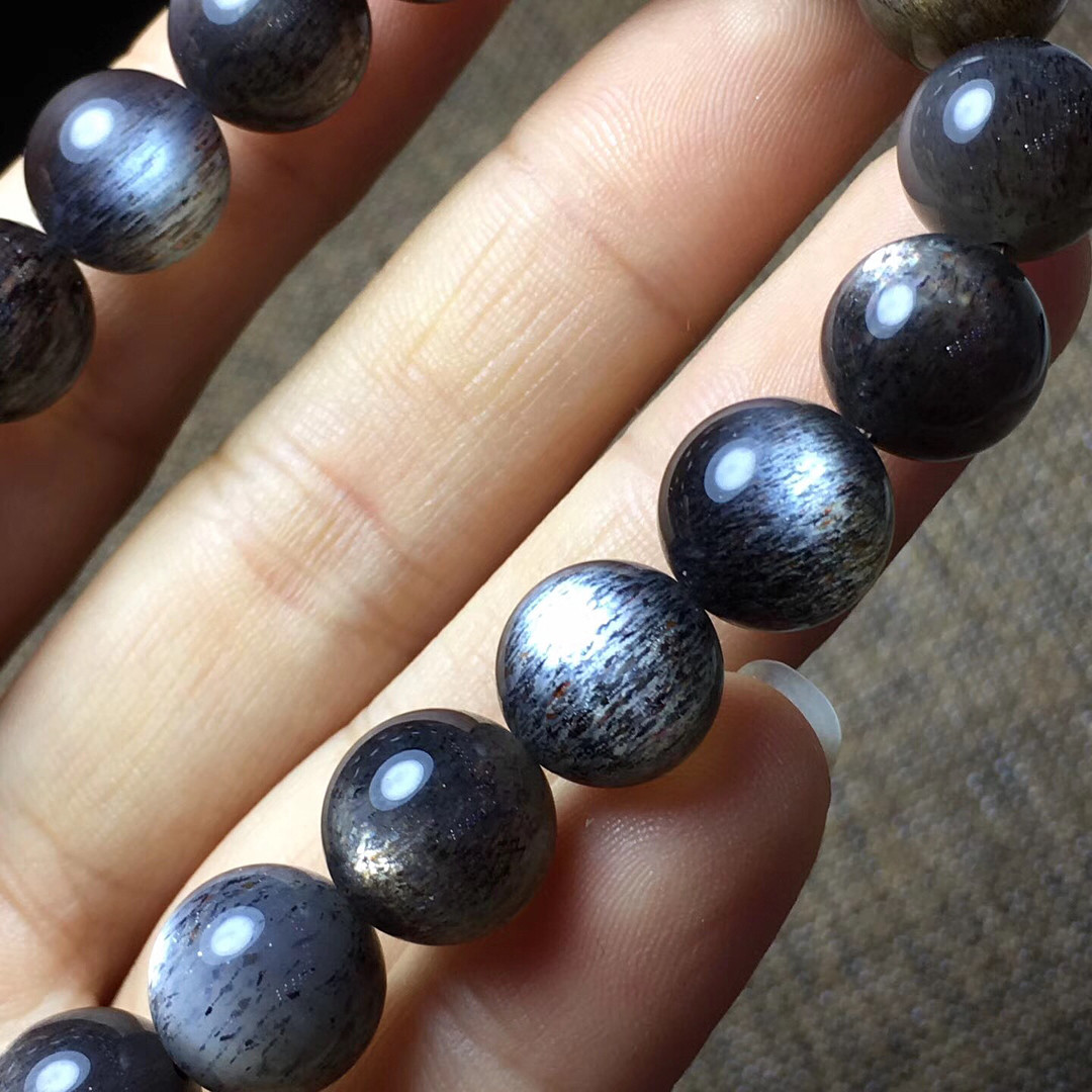 心灵面包黑太阳石骨干水晶排负补正手链串男女款新年祛煞转运礼物