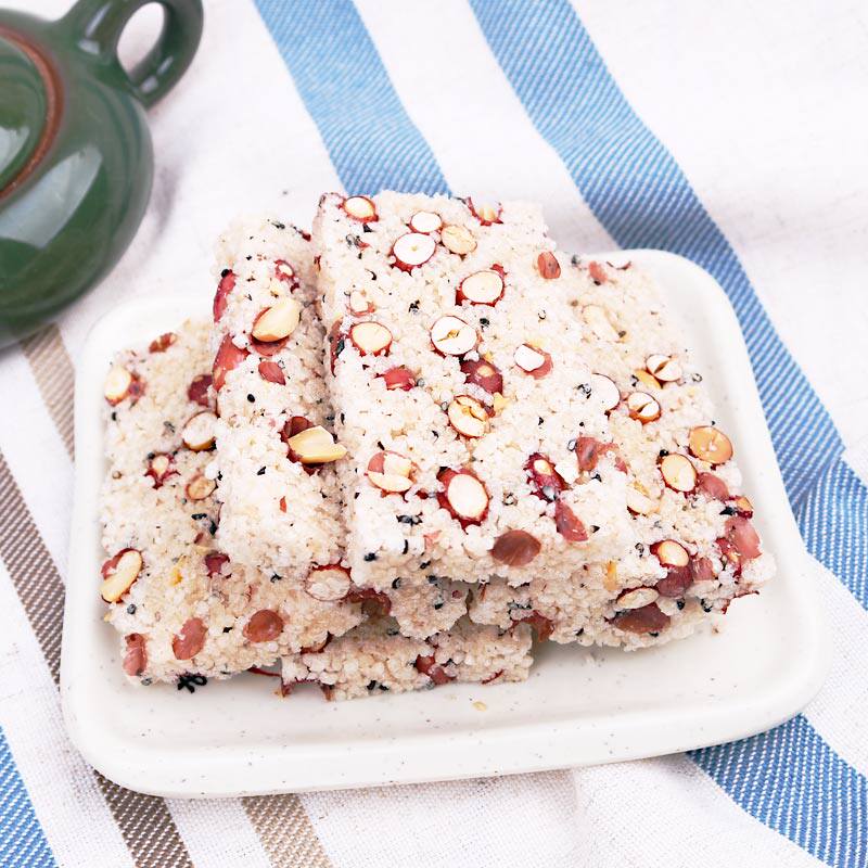 炒米块炒米糖炒米糕炒米饼现做浙江台州温岭特产临海糕点手工花生