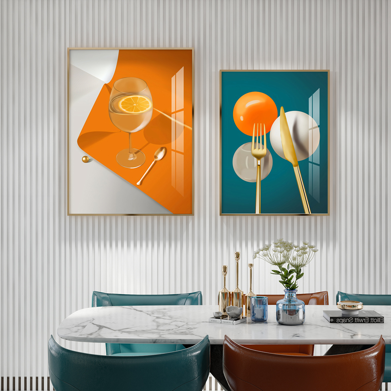 厨房组合壁画北欧饭厅背景墙挂画简约创意现代现代装饰画