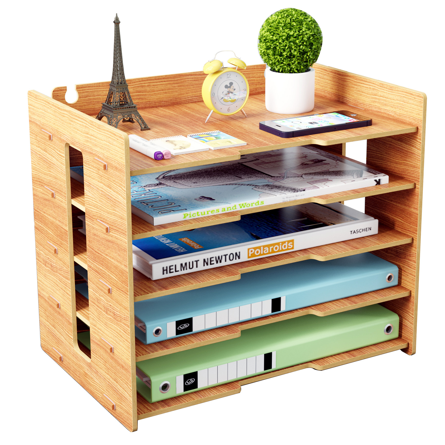 桌面整理办公室文件架子多层桌上收纳学生资料桌面收纳盒