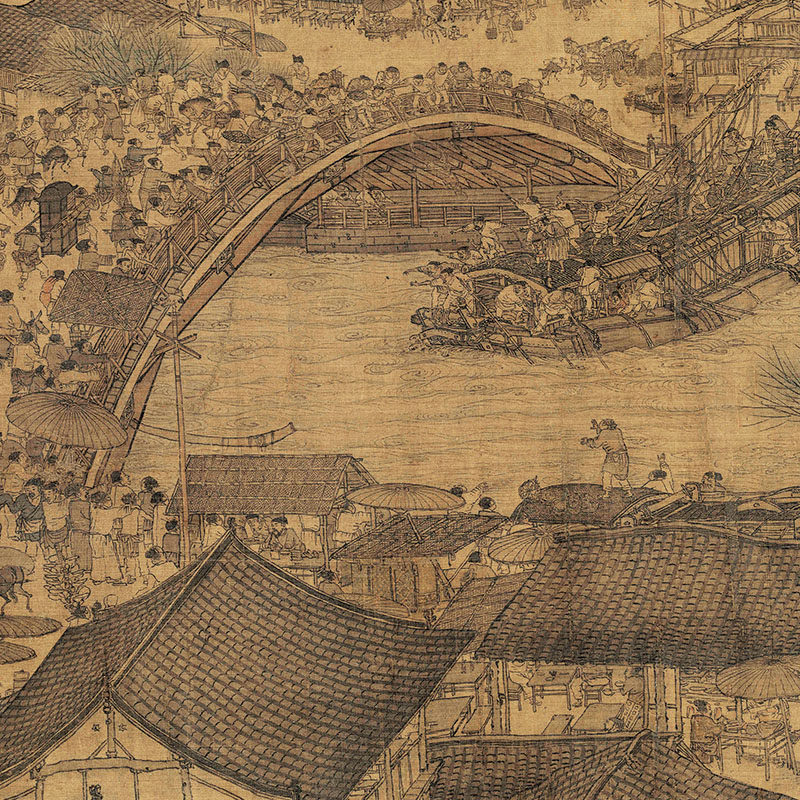 仿古礼品长卷轴画 清明上河图全景画 一级国宝十大传世名画 清祺书