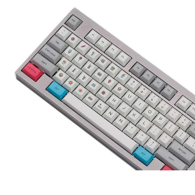 dsa高度客制机械键盘pbt材质键帽灰色白色键盘