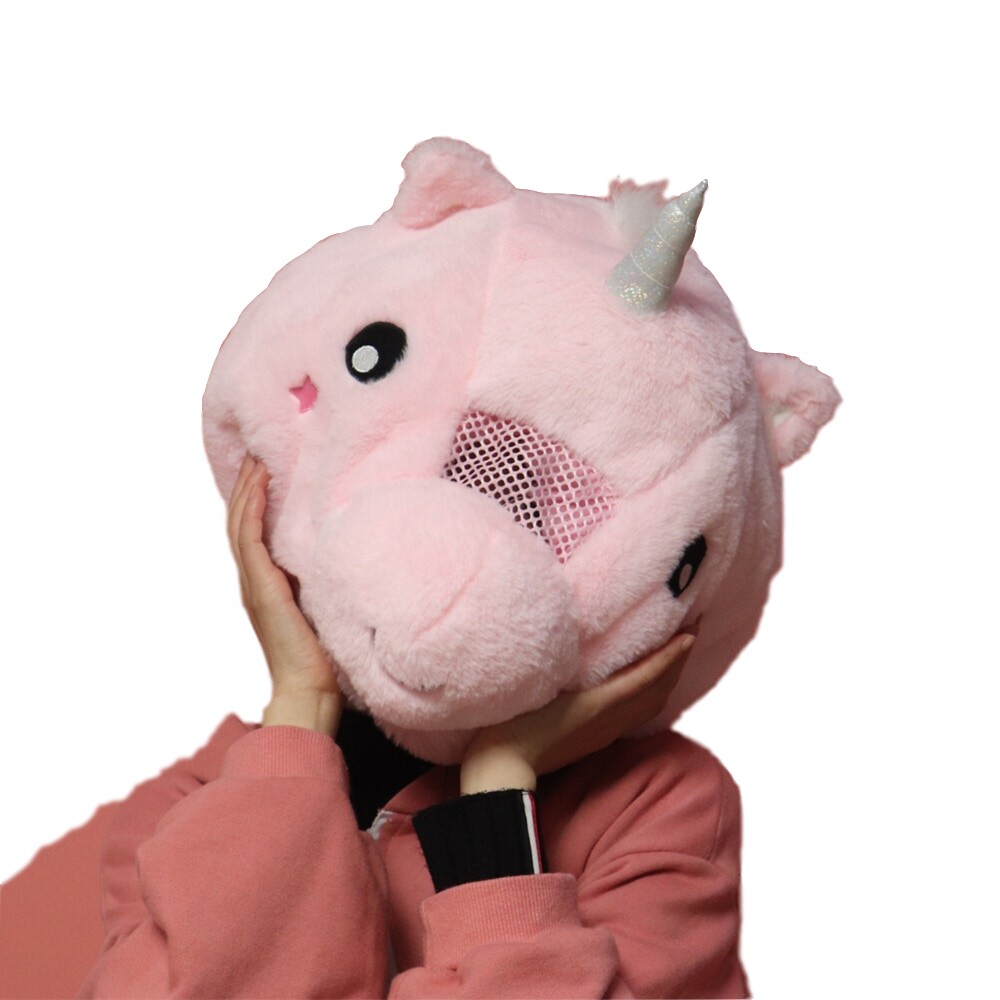 包围独角兽帽子头套ins可爱卡通搞怪少女粉色帽子