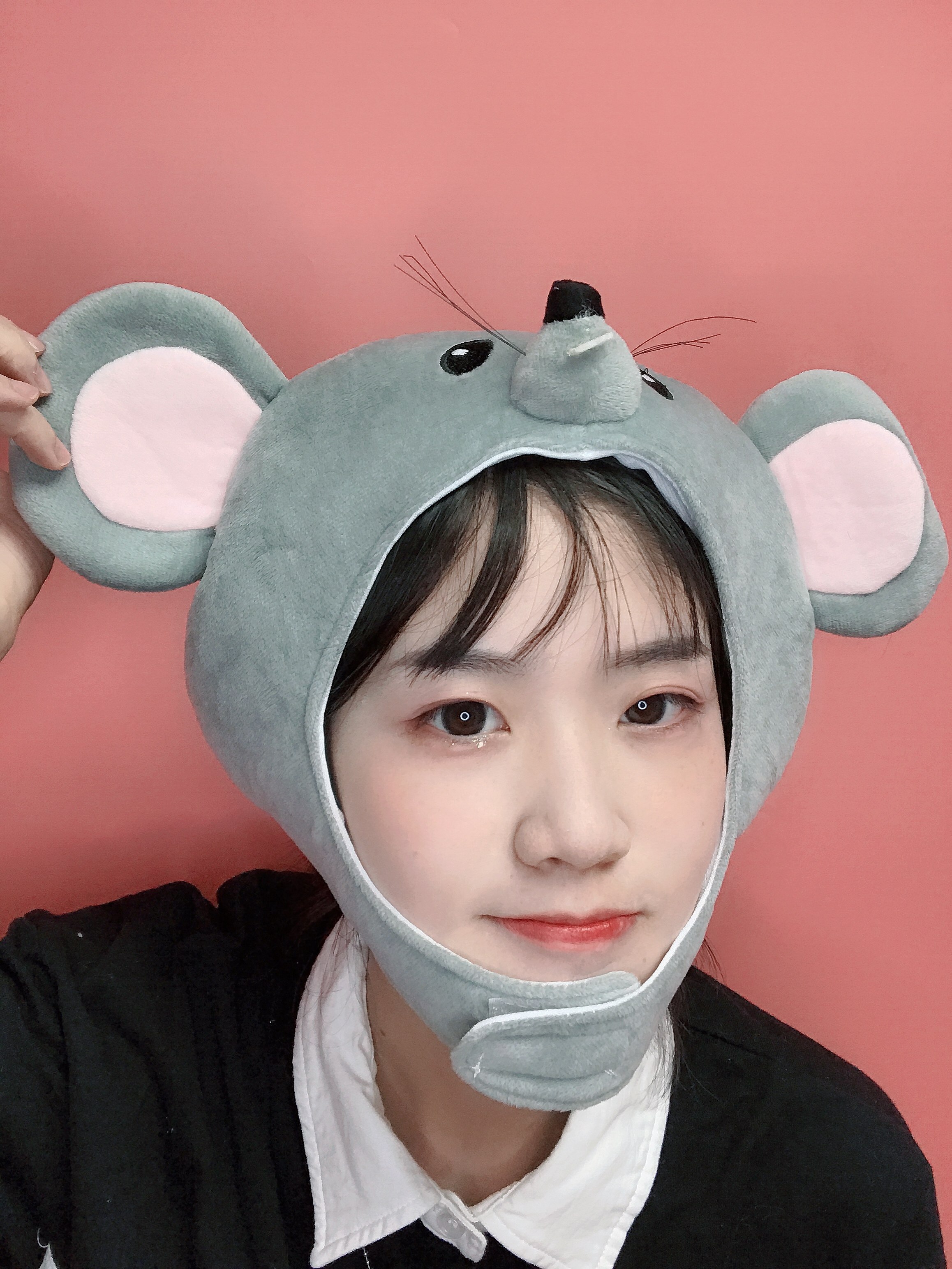 2020鼠年ins少女心搞动物可爱老鼠头套帽子帽子