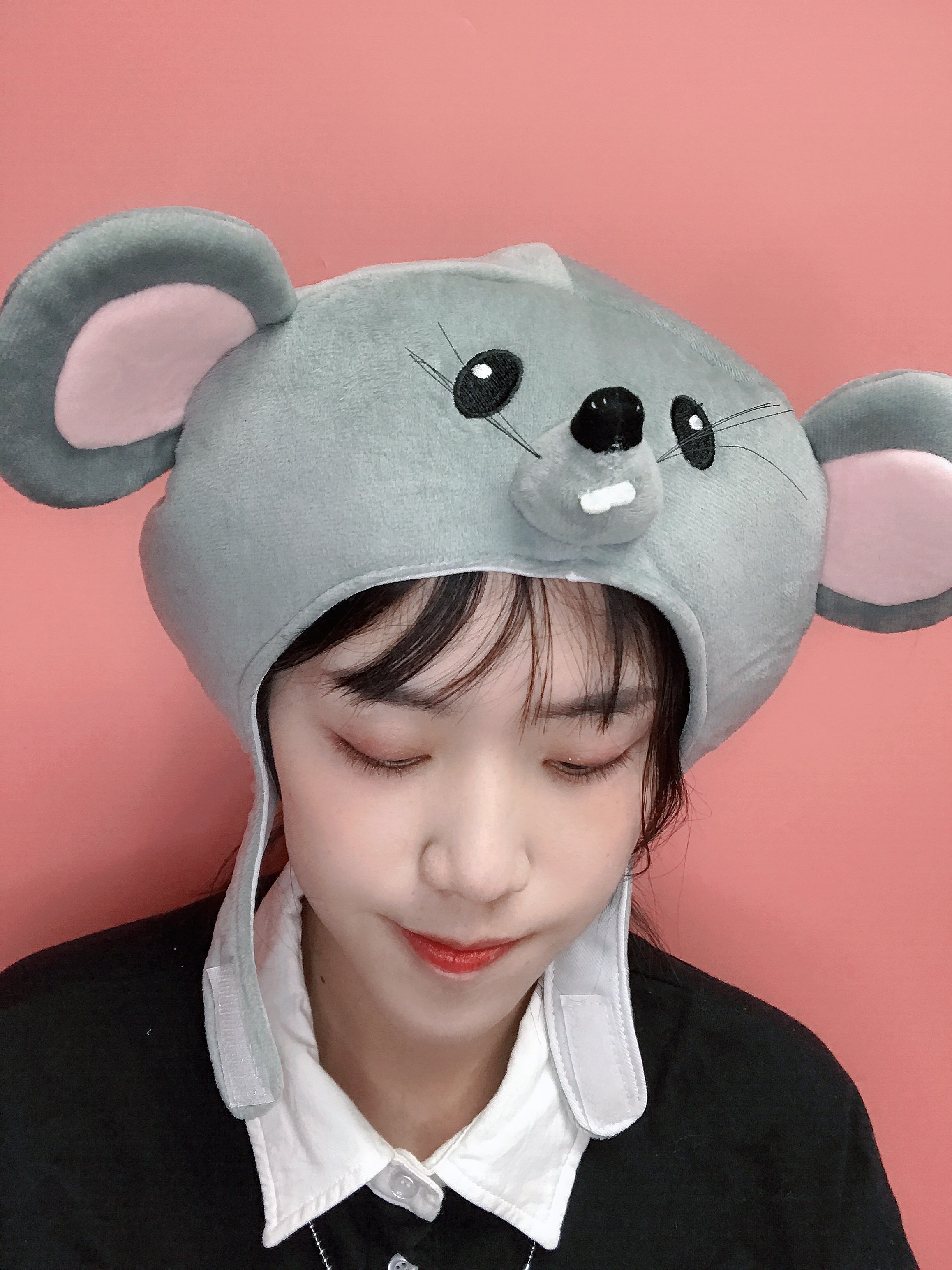 2020鼠年ins少女心搞动物可爱老鼠头套帽子帽子