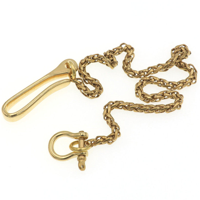 黄铜钥匙链铜链条男士腰挂钥匙扣复古环圈财布腰带