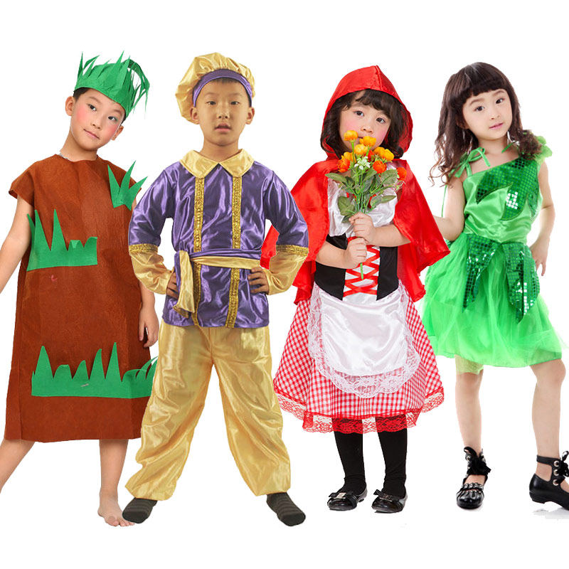 儿童舞台剧服装揠苗助长拔苗助长演出服农夫旁白禾苗大树服饰