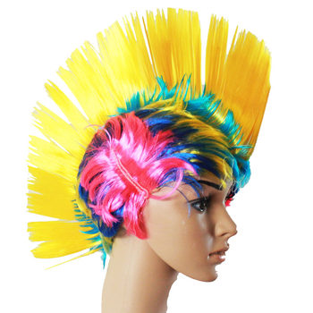 Masquerade party wig ສ້າງສັນບັນເທີງ cockscomb ສີ cockscomb wig ການປະຕິບັດທີ່ບໍ່ແມ່ນຫົວຂໍ້ຕົ້ນຕໍ props headgear