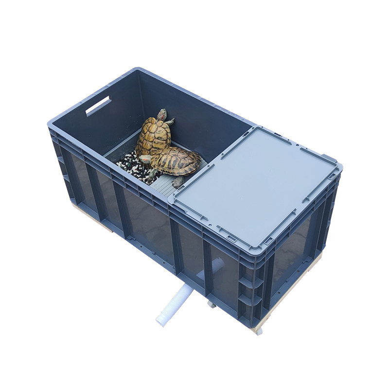 加厚乌龟周转箱龟缸长方形养龟箱专用饲养箱带排水桌面缸