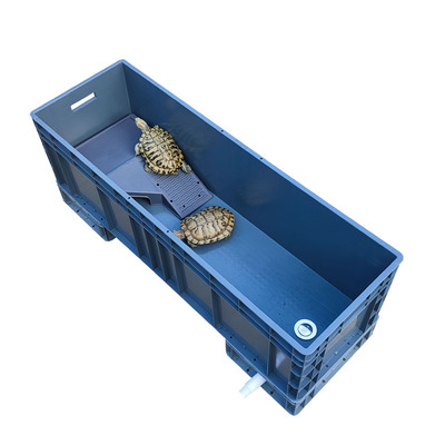 大型乌龟缸带晒台养龟箱专用缸塑料长方形龟盆龟池周转箱饲养殖箱