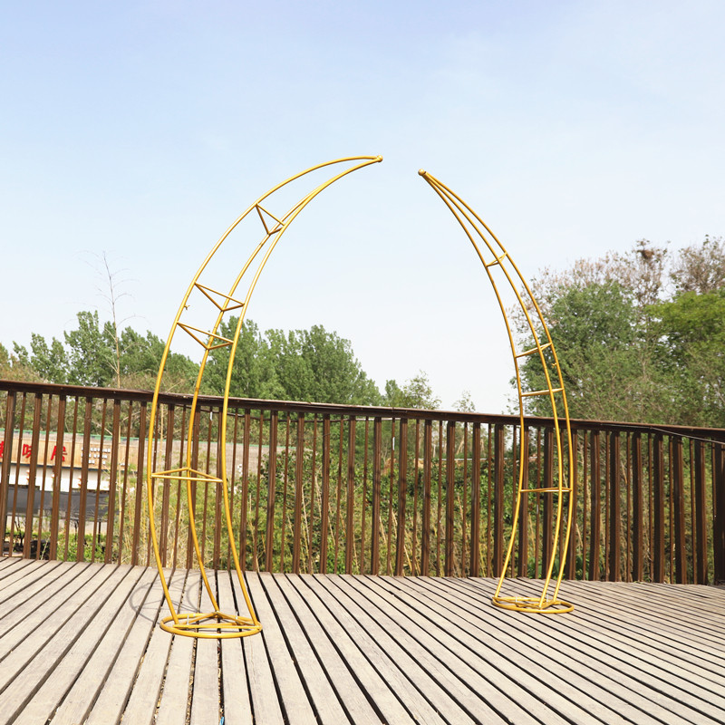 拱门婚庆道具铁艺艺牛角门迎宾区舞台布置主题拱门