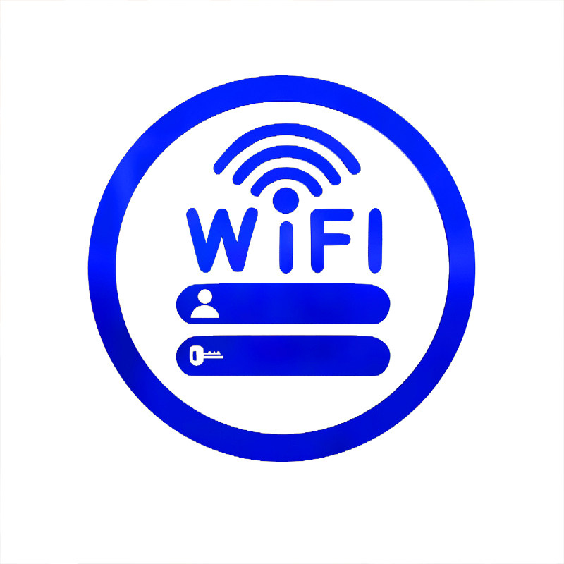 wifi图标亚克力墙贴纸玻璃橱窗甜品奶茶店铺布置装饰创意墙壁贴画