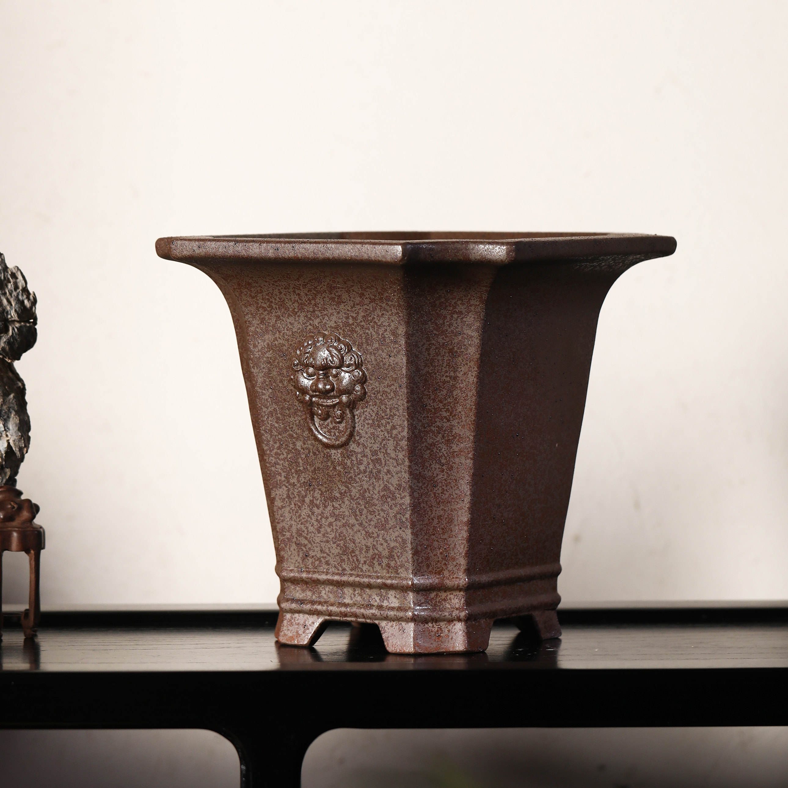 花盆紫砂陶瓷盆景盆柴烧仿古兰古龙龙窑宜兴花盆