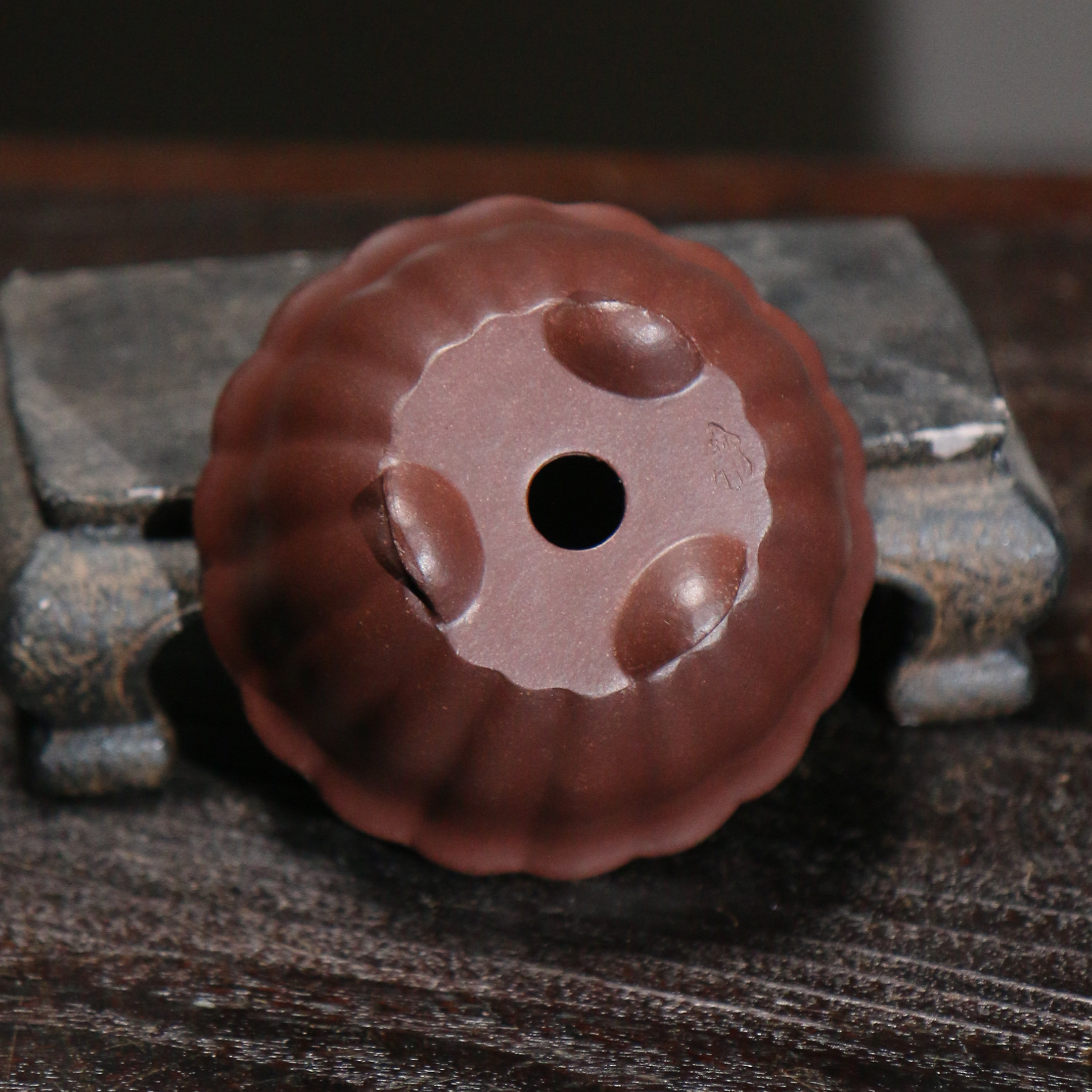 紫砂花盆微型盆景陶瓷绿植拇指迷你掌上手掌花盆