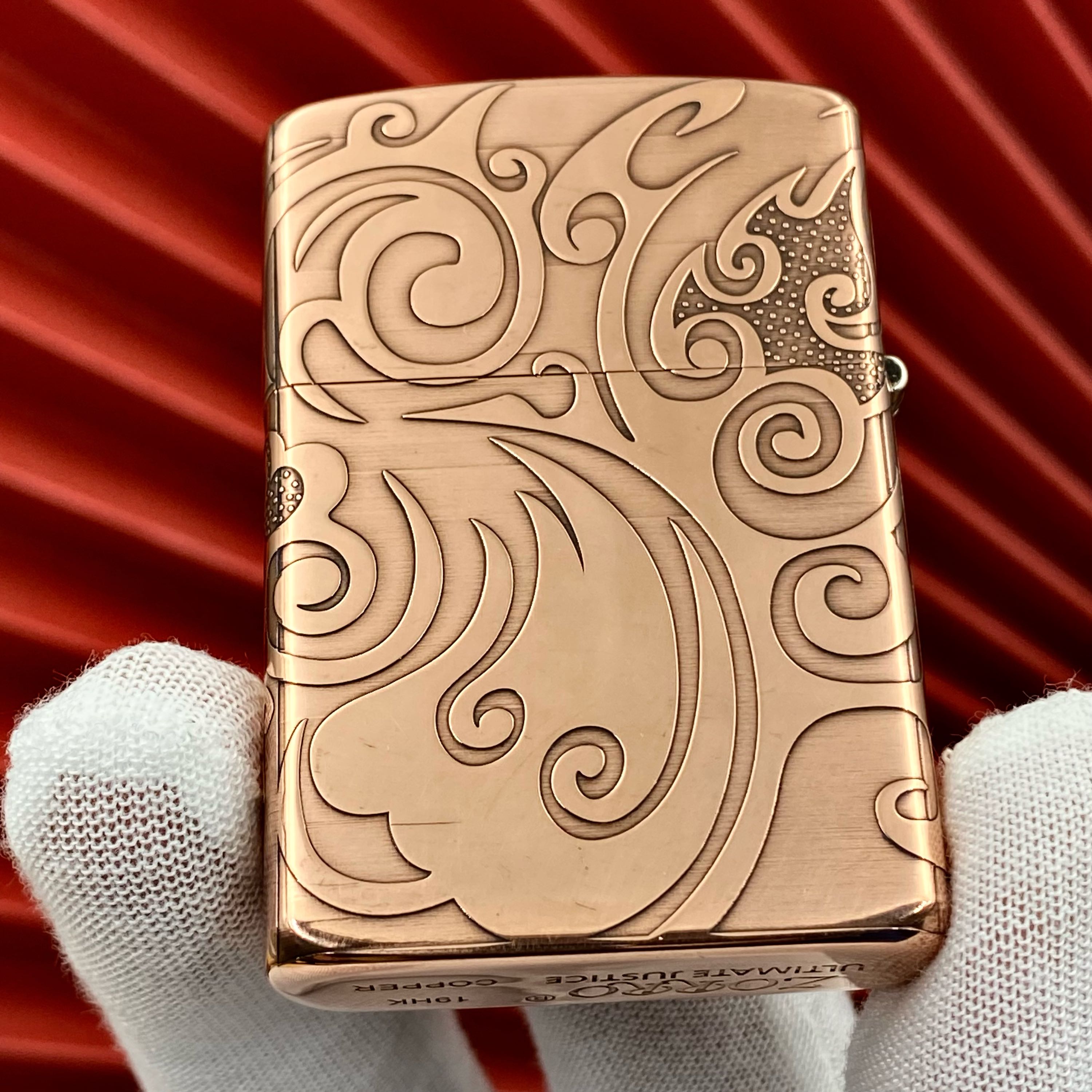 正品国产zorro佐罗纯紫紫铜防风复古老式把玩煤油打火机