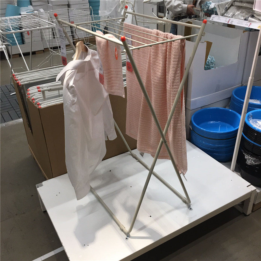 宜家国内代购霍德纳卡德落地式晾衣架68x45x105厘米
