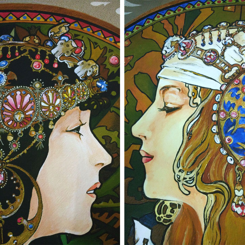 后现代北欧ins波西米亚女人人物头像软装客厅卧室现代装饰画