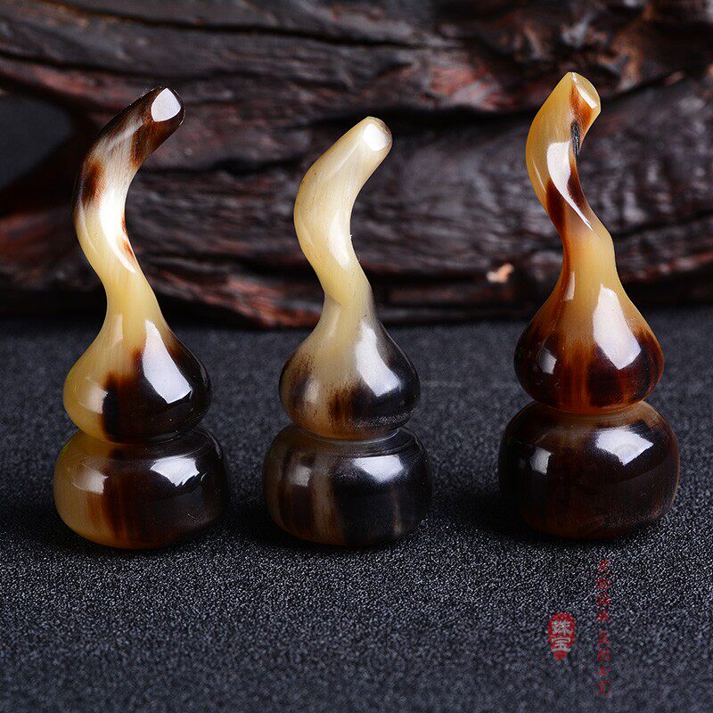 天然牦牛牛角葫芦吊坠男女情人节礼物项链挂件项坠