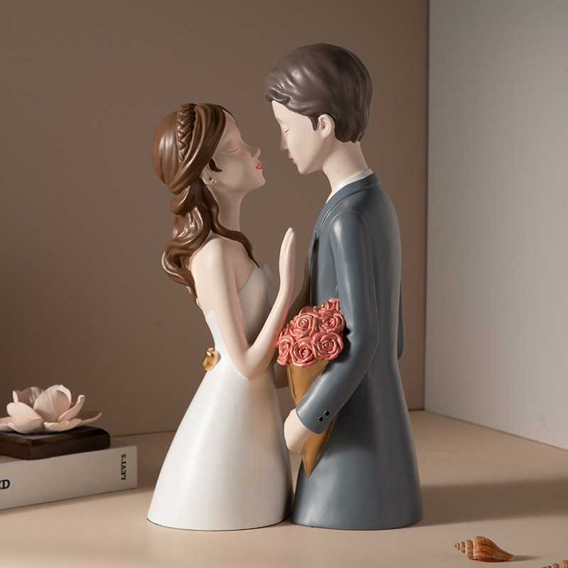 创意情侣人物摆件结婚结婚礼礼物新人幸福感小物件摆件