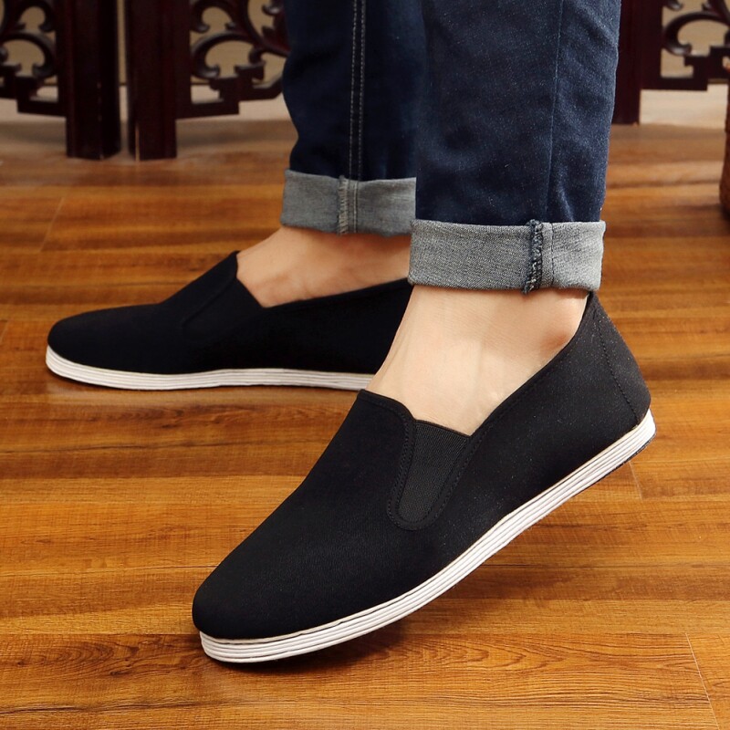 中国国风老北京布鞋男款千层传统手工布底青中年休闲布鞋