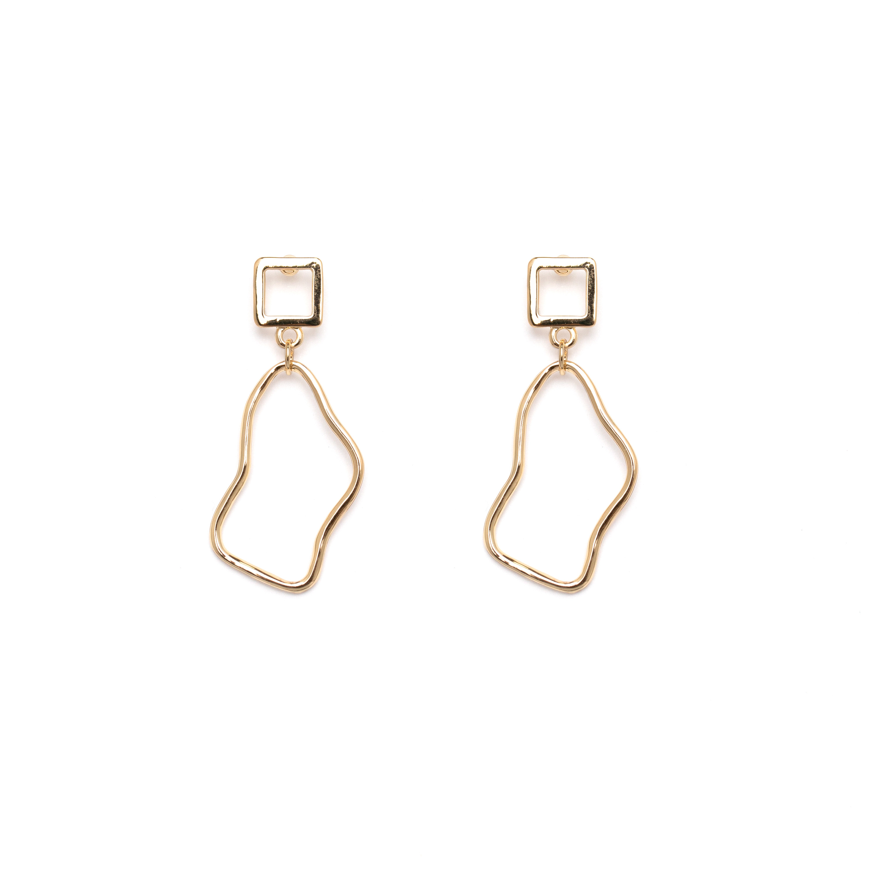 douxair畵框复古饰设计感纯银耳钉