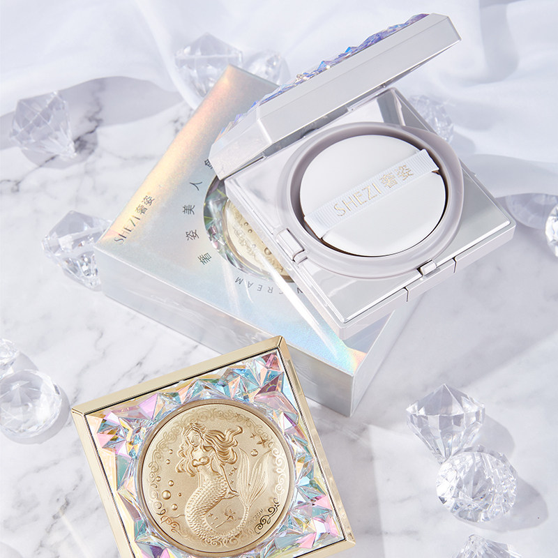 奢资奢姿美人鱼气垫bb霜遮瑕控保湿持久不脱bb霜