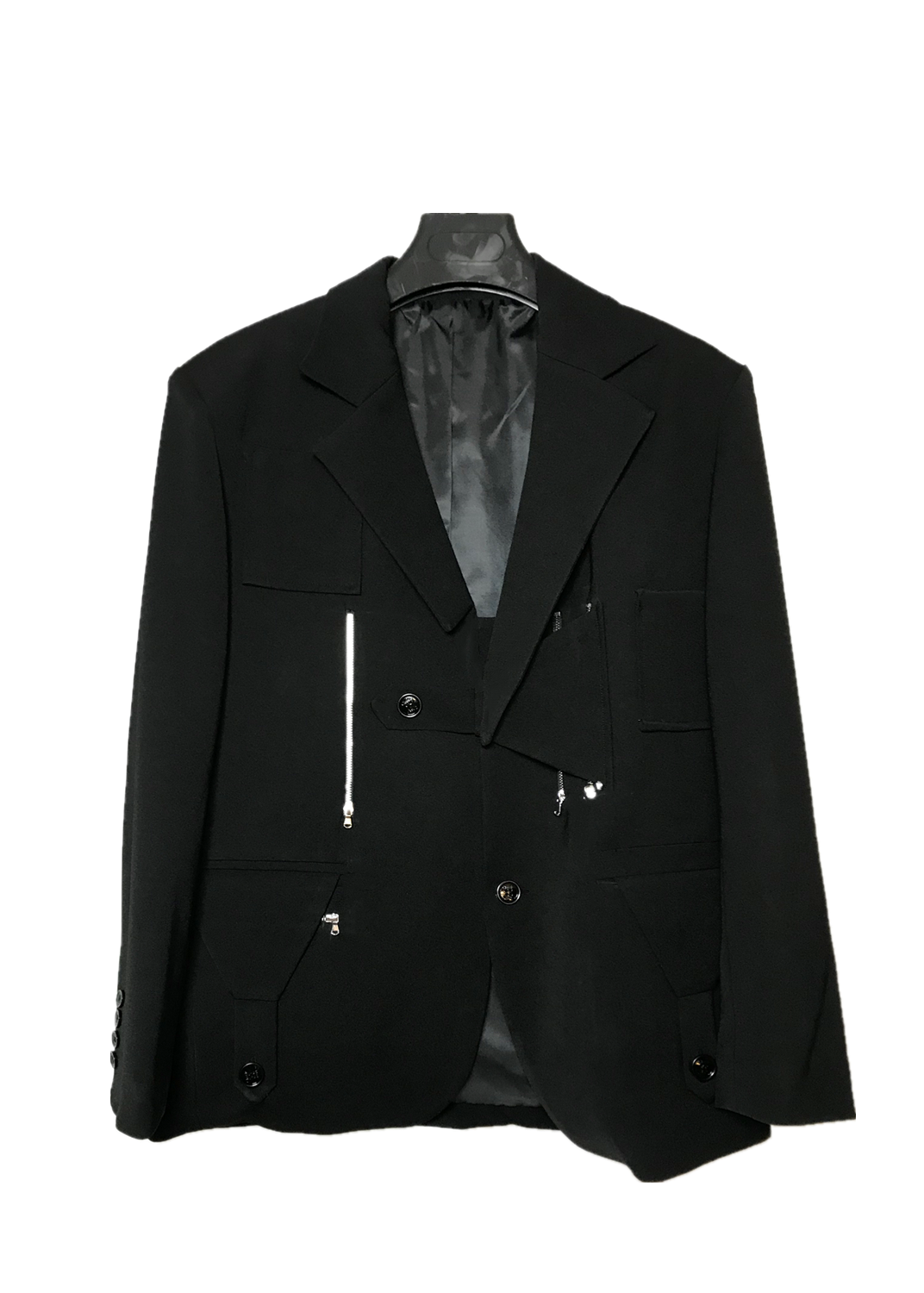 山本耀司风格短款西服外套yohjiyamamoto暗黑异型西服