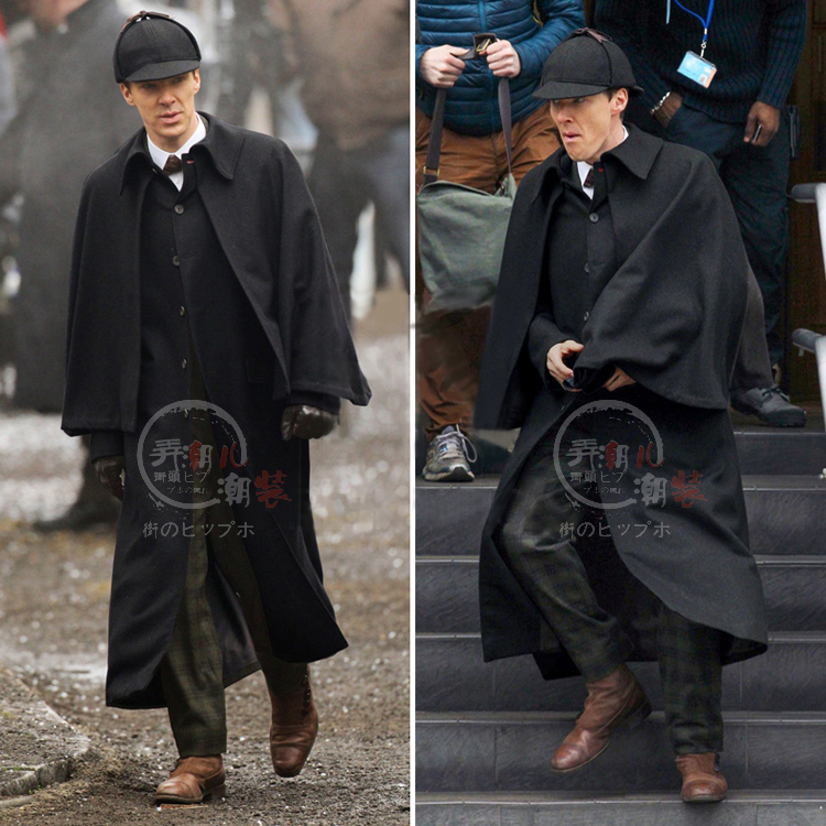 福尔摩斯周边侦探探长卷福风衣神探夏洛克同款斗大衣风衣