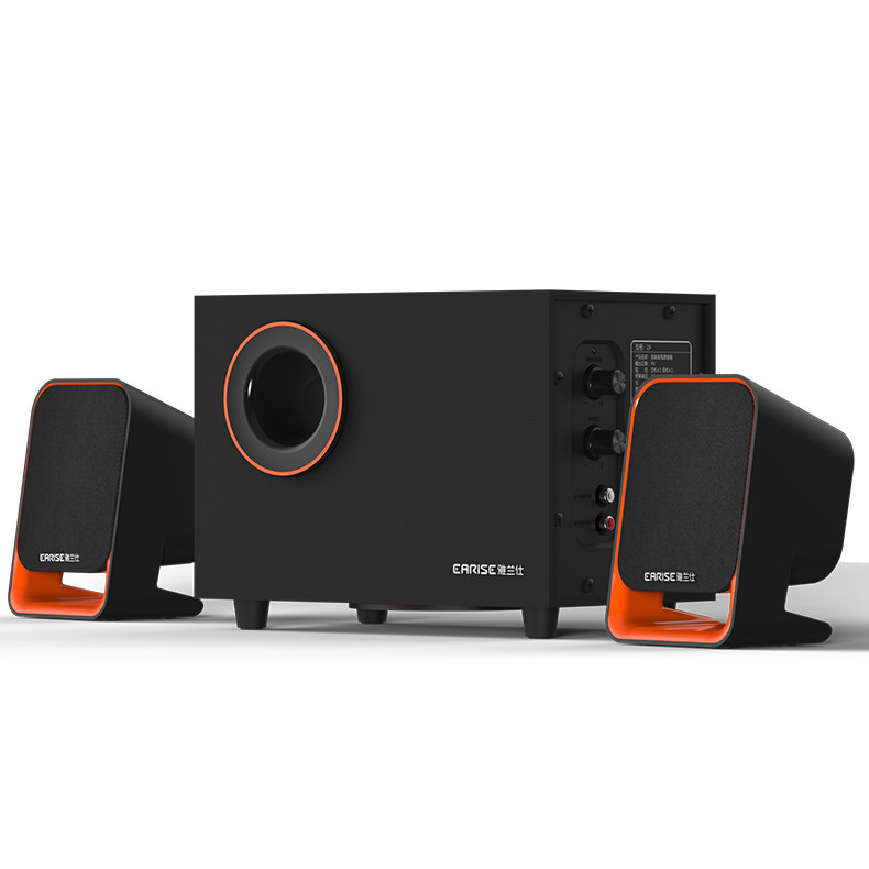 earise/雅兰仕 q9笔记本电脑音响 木质多媒体台式小音箱2.1低音炮