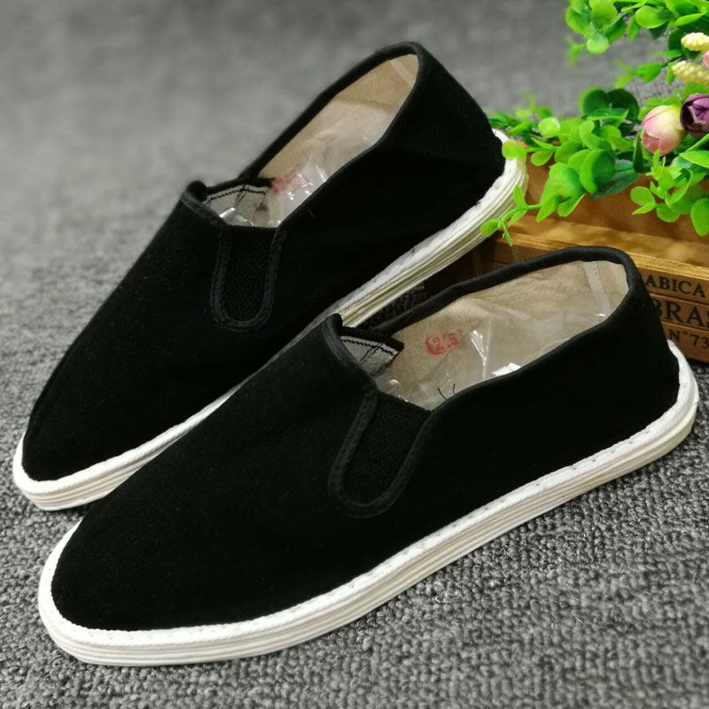 新款夏山西后生小花园布鞋男士千层底休闲懒人透气开车青年舒适轻