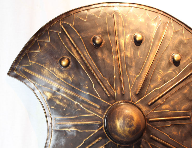 欧式中世纪cos特洛伊盾牌墙面壁饰挂件铁艺复古壁饰