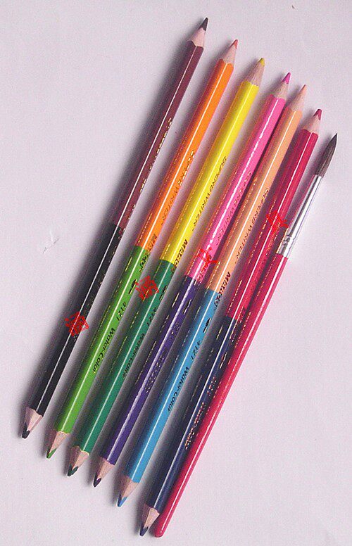 双色水溶铅笔马可4121彩色三角6支12色彩铅彩铅