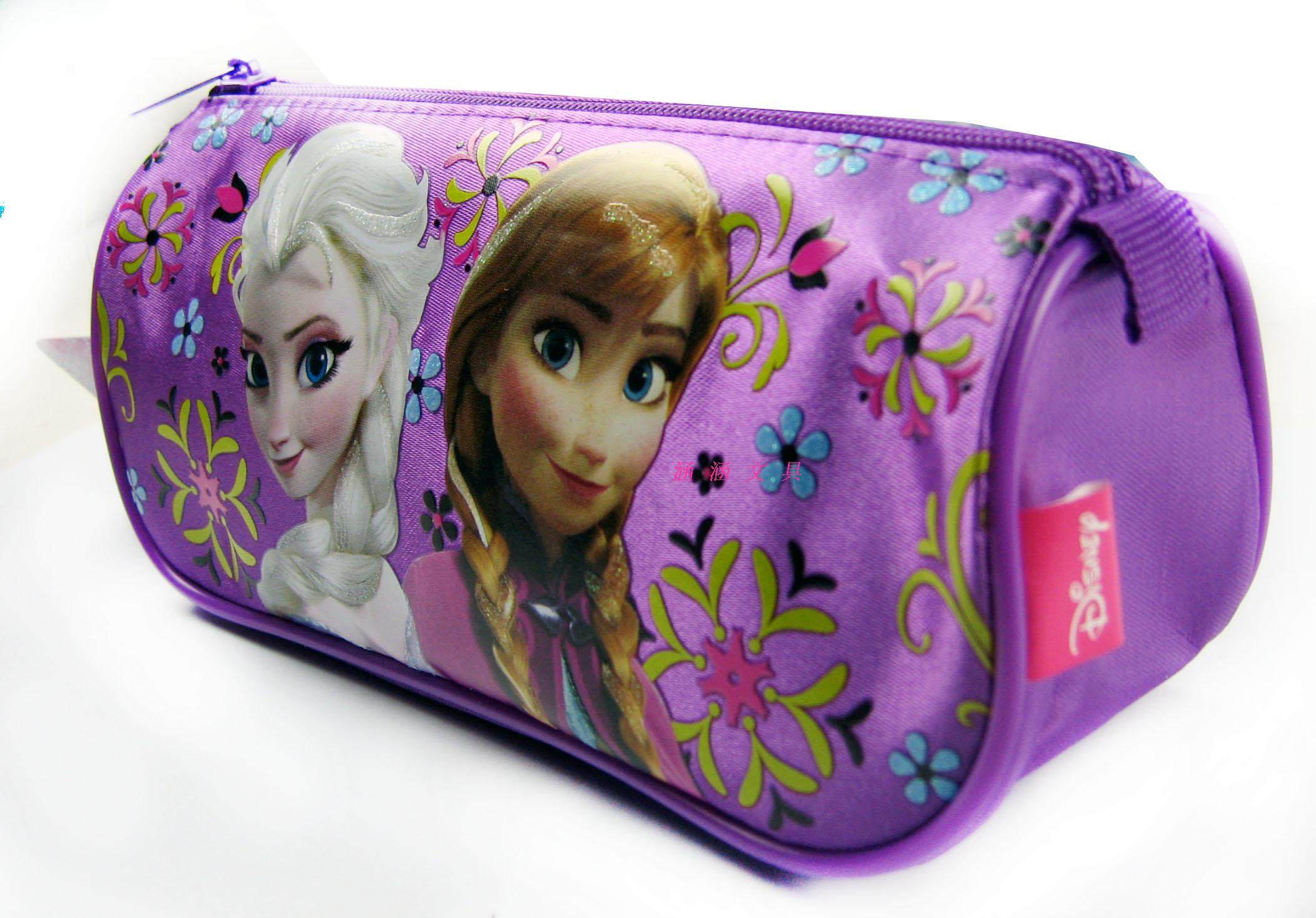 文具正品迪士尼冰雪奇缘笔袋小学生大容量铅笔包爱莎笔袋