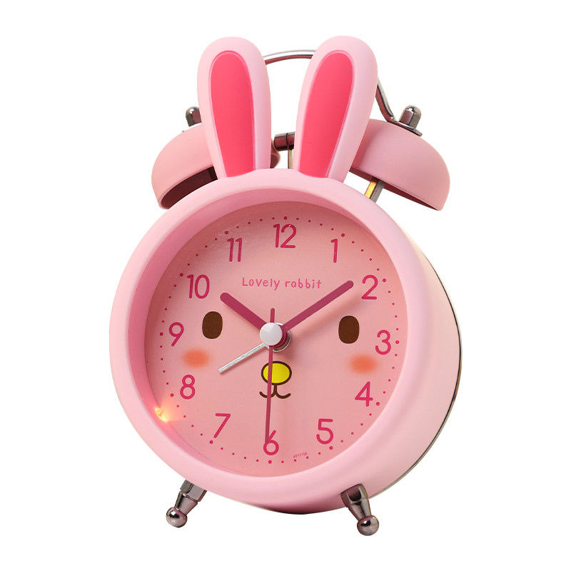 兔子卡通闹钟儿童女孩小学生专用起床神器2022闹钟