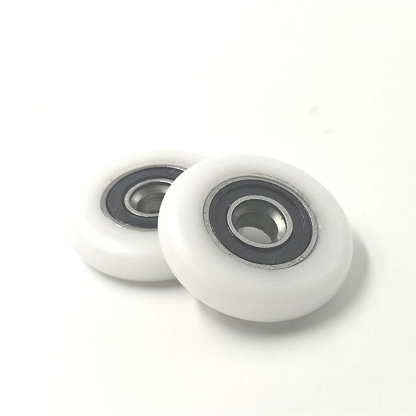 圆弧球型塑料包胶轴承滑轮导轨滚轮m5沉头滑轮