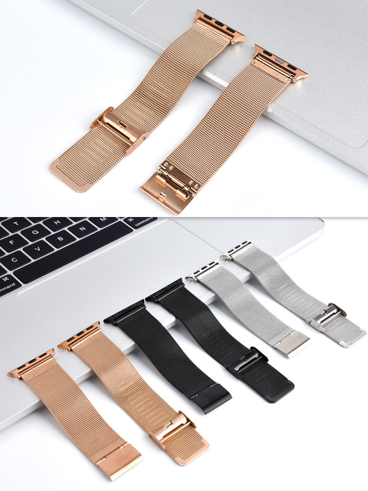 手表表带苹果适用卡扣个性series6运动男女42mm38智能手表手环表带