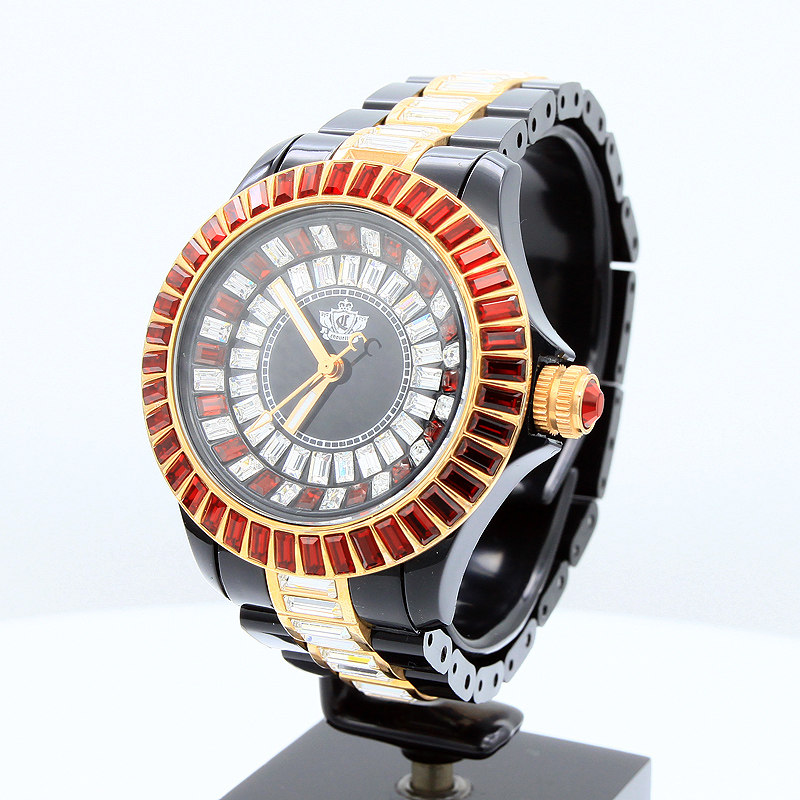 正品官方全新chouette腕表红色玫瑰金时尚女式水钻国产腕表